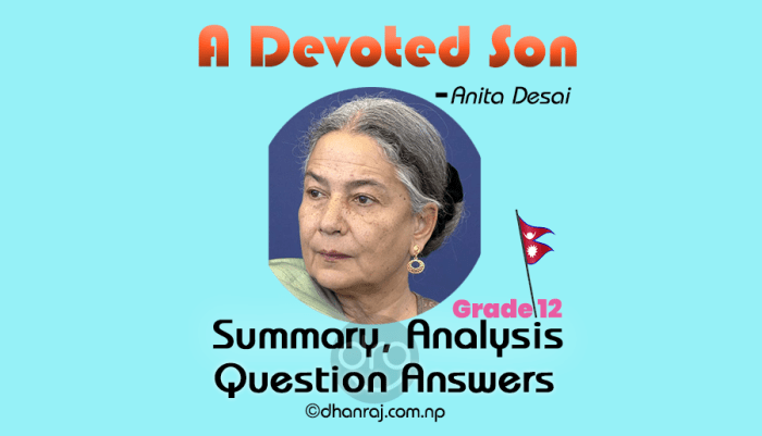 Anita desai a devoted son