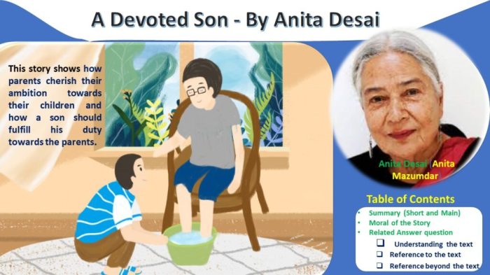 Anita desai a devoted son