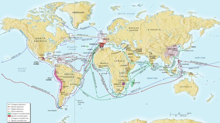 Routes explorers tordesillas portugal treaty pacific europeans except 1494 everywhere mongolia went islands territories