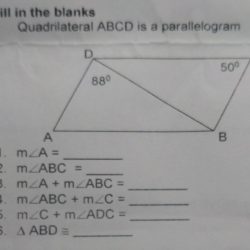 Carolyn drew a rhombus abcd. fill in the blanks